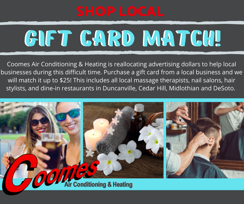 Coomes Air Conditioning & Heating is proud to support local businesses during the COVID-19 pandemic.